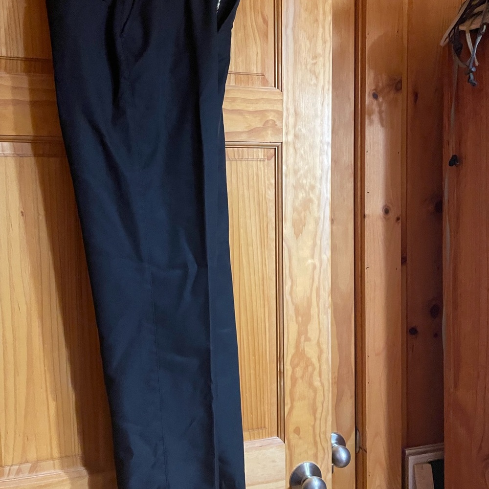 Black Casual Bottoms with Straight Leg Design